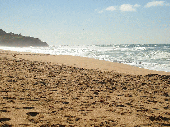 Surf and sand at Montara State Beach