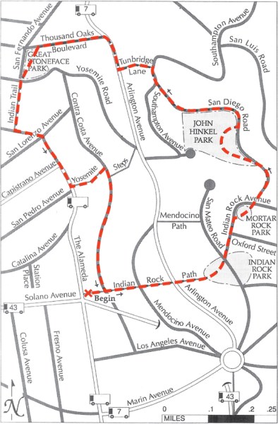 Indian Rocks and Four Parks Map